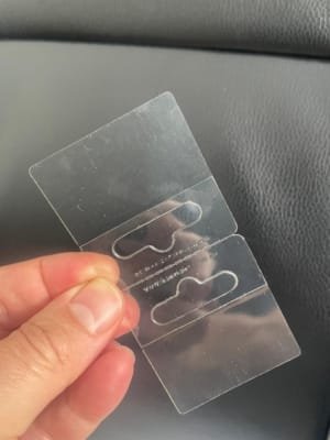 Euro Large Butterfly Hang Tab waste cut out is NOT removed