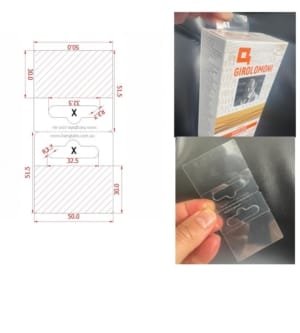 [EURO LARGE 3WAYS] PERFORATED HANG TABS - 1 Bag (500 Pieces or 250 Pairs)