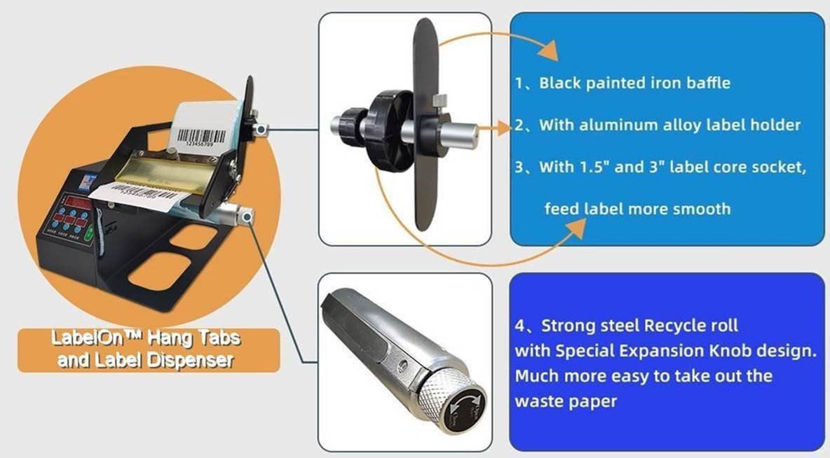 LabelOn Hang Tabs and Label Dispenser