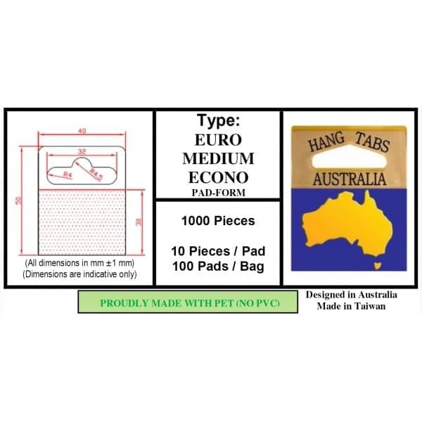 SELF-ADHESIVE HANG TABS [EURO LARGE ECONO] – 1 BOX (1000) PCS.  - Image 6